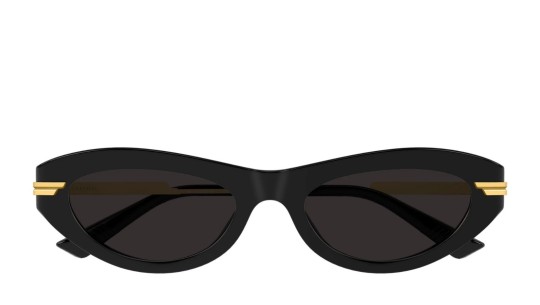 Occhiali da sole donna Luxury Bottega Veneta BV1368S 001 black gold grey nuova collezione