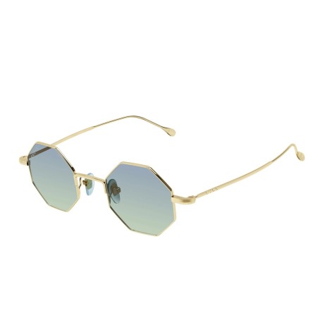 Occhiali da sole unisex Luxury Gucci GG1814S 004 gold gold light blue nuova collezione 2