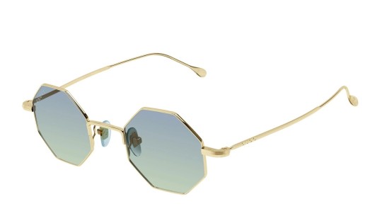 Occhiali da sole unisex Luxury Gucci GG1814S 004 gold gold light blue nuova collezione