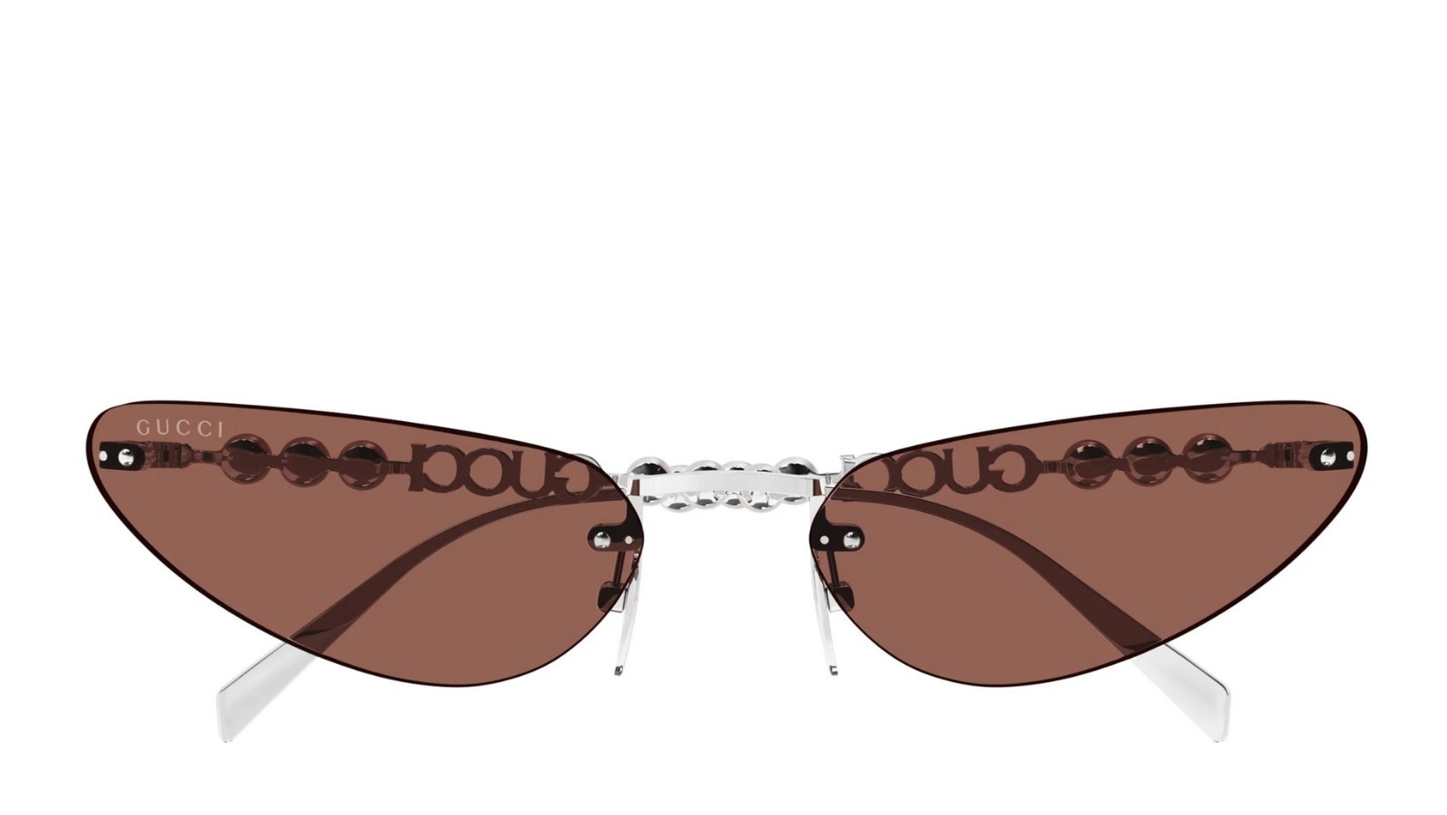 Occhiali da sole donna Luxury Gucci GG1920S 002 silver silver brown nuova collezione