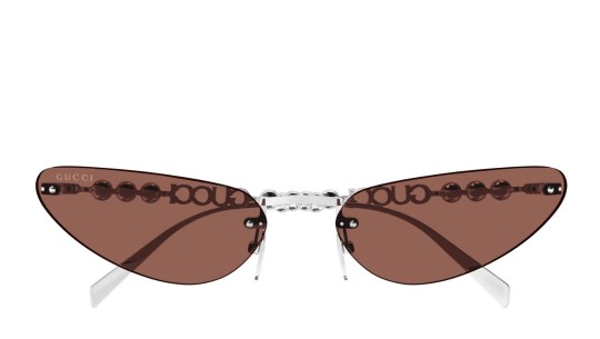 Occhiali da sole donna Luxury Gucci GG1920S 002 silver silver brown nuova collezione Occhiali da sole donna Luxury Gucci GG1920S 002 silver silver brown nuova collezione
