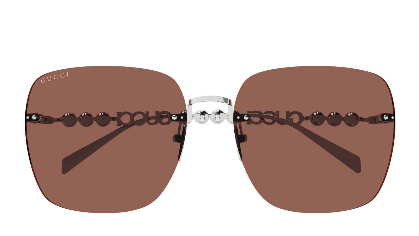 Occhiali da sole donna Luxury Gucci GG1923SA 002 silver silver brown nuova collezione