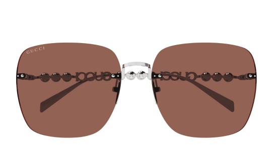 Occhiali da sole donna Luxury Gucci GG1923SA 002 silver silver brown nuova collezione