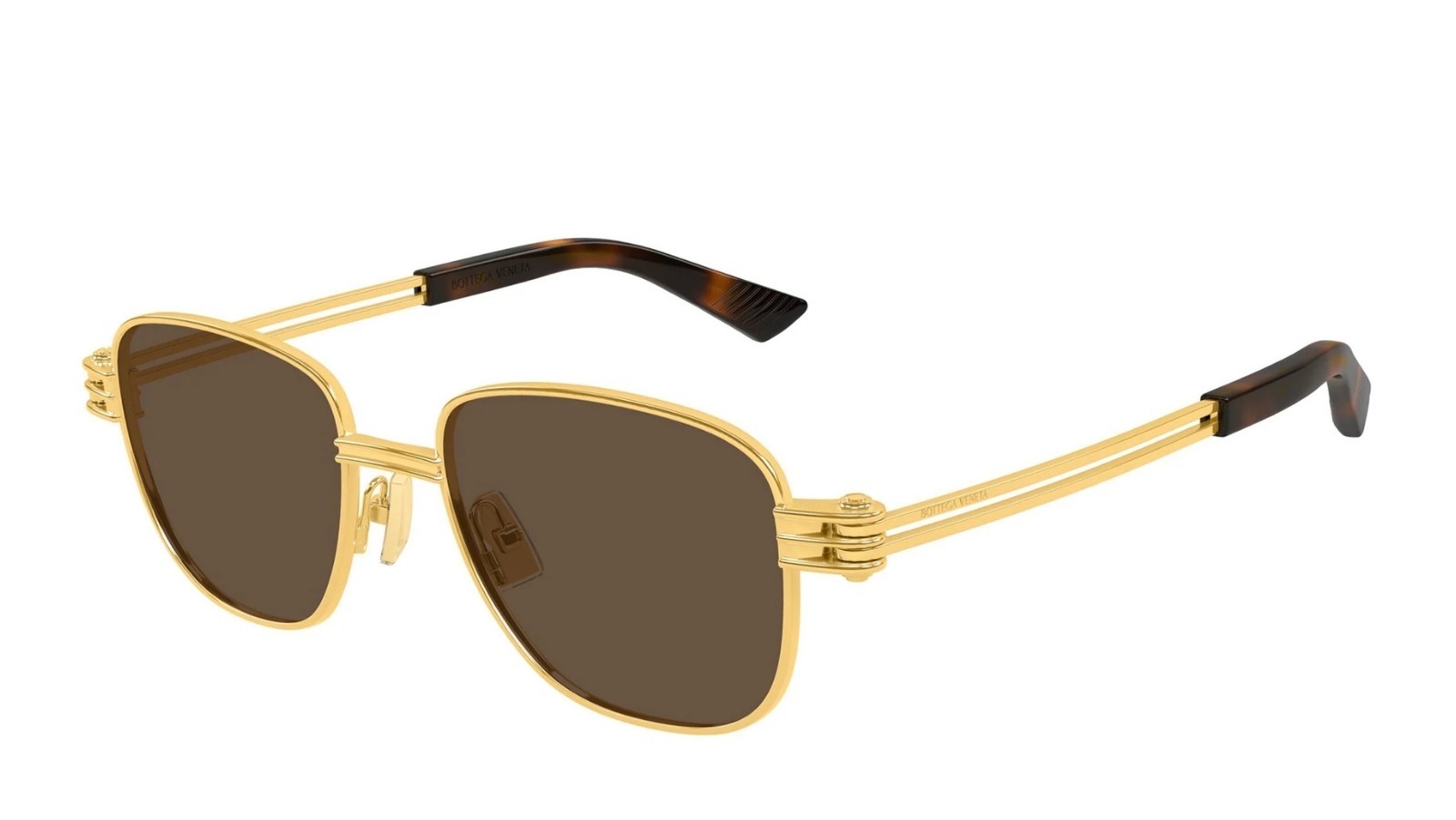 Occhiali da sole unisex Luxury Bottega Veneta BV1380S 003 gold gold brown nuova collezione