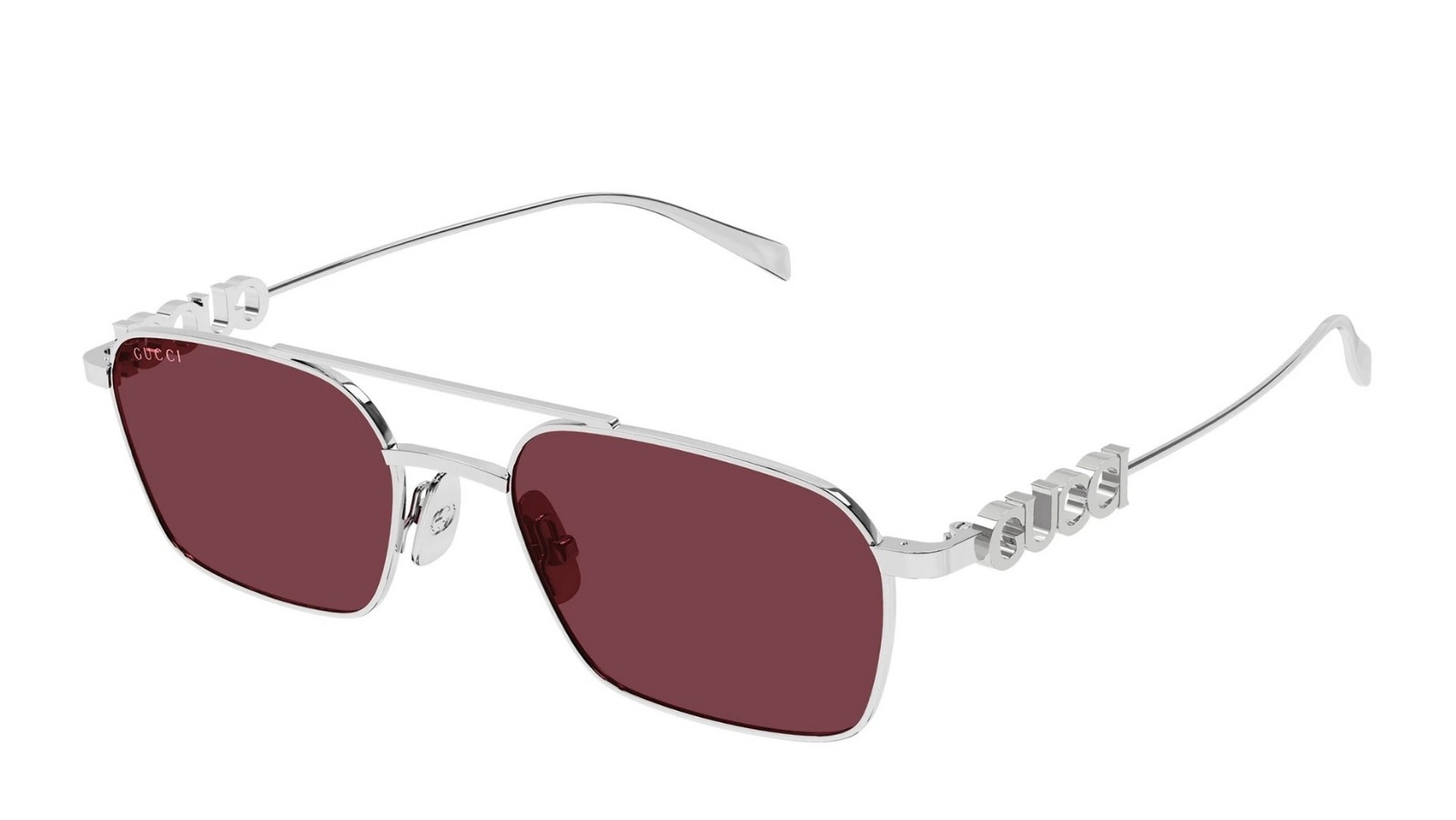 Occhiali da sole donna Luxury Gucci GG1804S 004 silver silver red nuova collezione