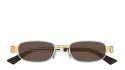 Bottega Veneta BV1381S 001 silver silver brown