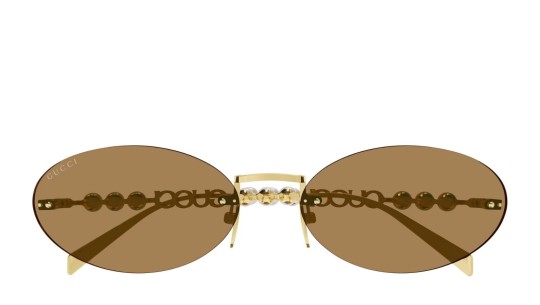 Occhiali da sole donna Luxury Gucci GG1922S 003 gold gold brown nuova collezione