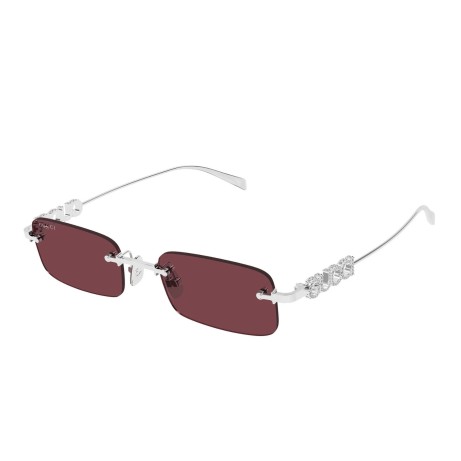 Occhiali da sole uomo Luxury Gucci GG1808S 004 silver silver red nuova collezione 2