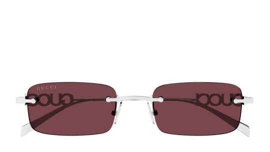 Occhiali da sole uomo Luxury Gucci GG1808S 004 silver silver red nuova collezione