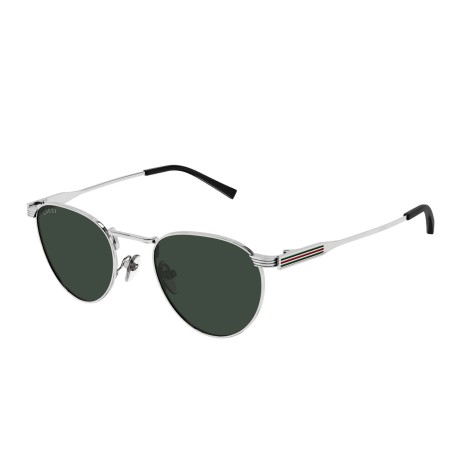 Occhiali da sole uomo Luxury Gucci GG1875S 002 silver silver green nuova collezione 2