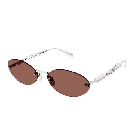 Occhiali da sole donna Luxury Gucci GG1922S 002 silver silver brown nuova collezione 2
