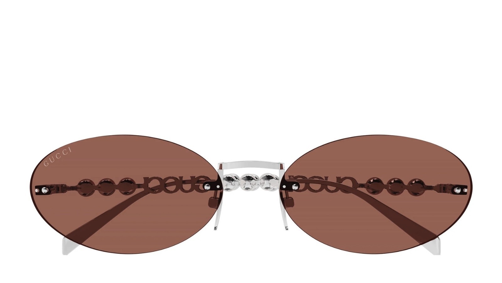 Occhiali da sole donna Luxury Gucci GG1922S 002 silver silver brown nuova collezione