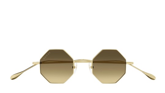 Occhiali da sole unisex Luxury Gucci GG1814S 002 gold gold brown nuova collezione