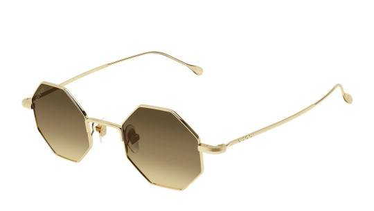 Occhiali da sole unisex Luxury Gucci GG1814S 002 gold gold brown nuova collezione