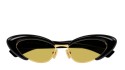 Bottega Veneta BV1387S 001 black black yellow