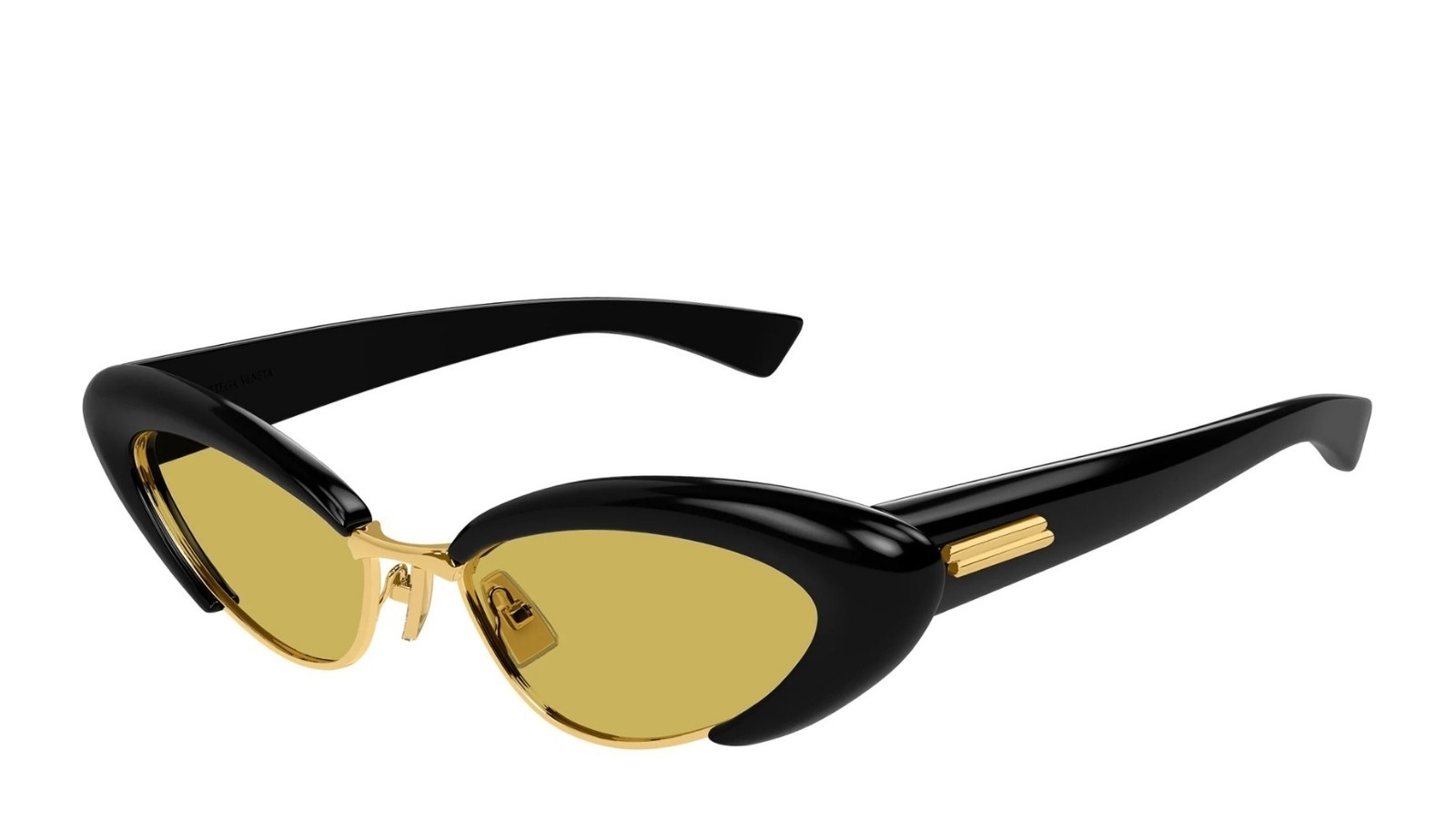 Bottega Veneta BV1387S 001 black black yellow