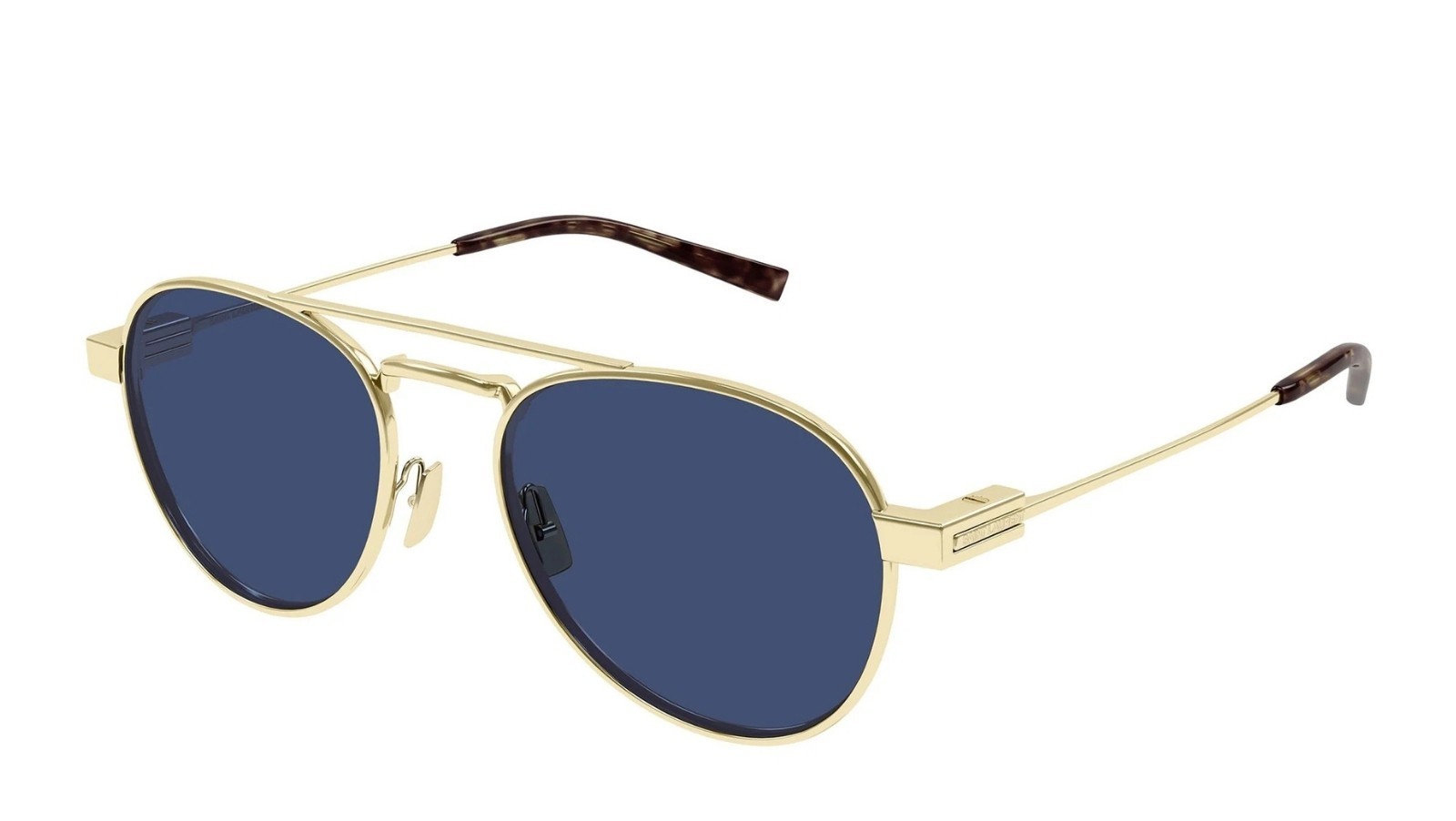 Occhiali da sole uomo Luxury Saint Laurent SL 708 005 gold gold blue nuova collezione