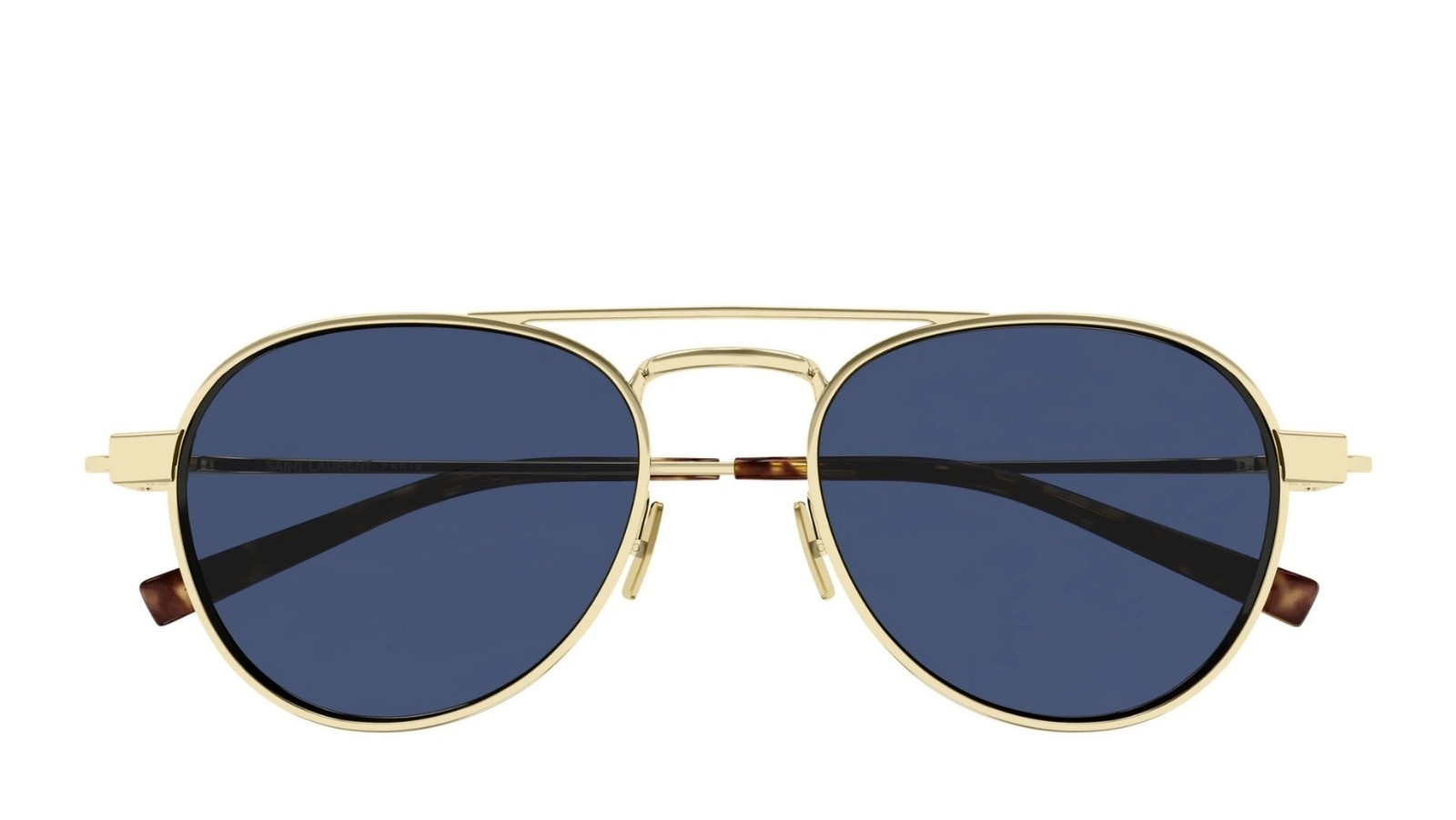 Occhiali da sole uomo Luxury Saint Laurent SL 708 005 gold gold blue nuova collezione
