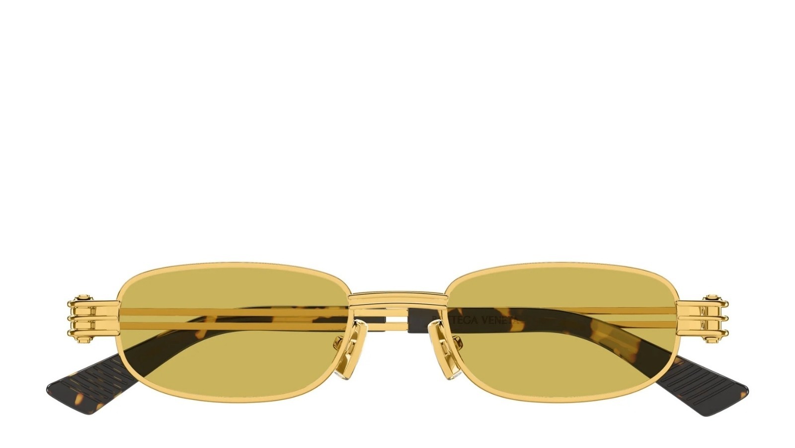 Occhiali da sole unisex Luxury Bottega Veneta BV1381S 002 gold gold yellow nuova collezione