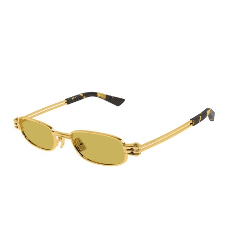 Occhiali da sole unisex Luxury Bottega Veneta BV1381S 002 gold gold yellow nuova collezione 2