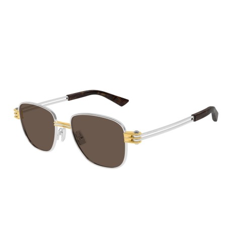 Occhiali da sole unisex Luxury Bottega Veneta BV1380S 001 silver silver brown nuova collezione 2