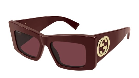 Occhiali da sole donna Luxury Gucci GG1842S 005 burgundy burgundy red nuova collezione