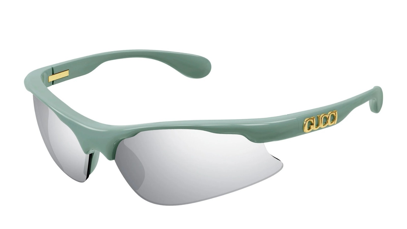 Occhiali da sole uomo Luxury Gucci GG1774S 005 green green silver nuova collezione