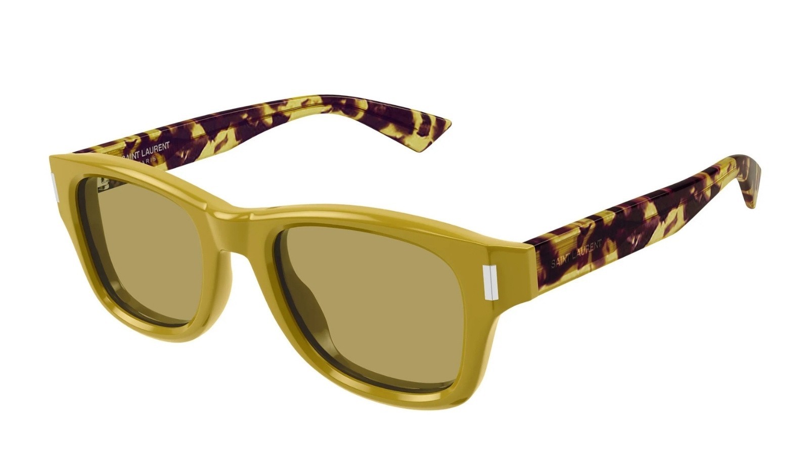 Occhiali da sole uomo Luxury Saint Laurent SL 801 004 yellow havana grey nuova collezione