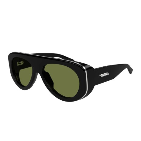 Occhiali da sole unisex Luxury Bottega Veneta BV1362S 006 black black green nuova collezione 2