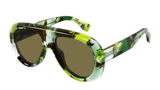 Occhiali da sole uomo Luxury Gucci GG1909S 002 green green brown nuova collezione