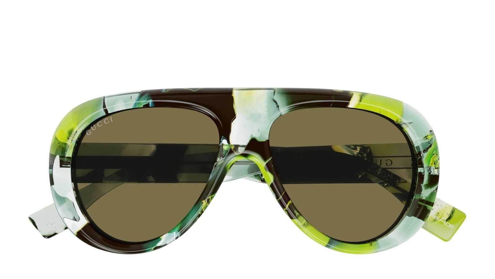 Occhiali da sole uomo Luxury Gucci GG1909S 002 green green brown nuova collezione