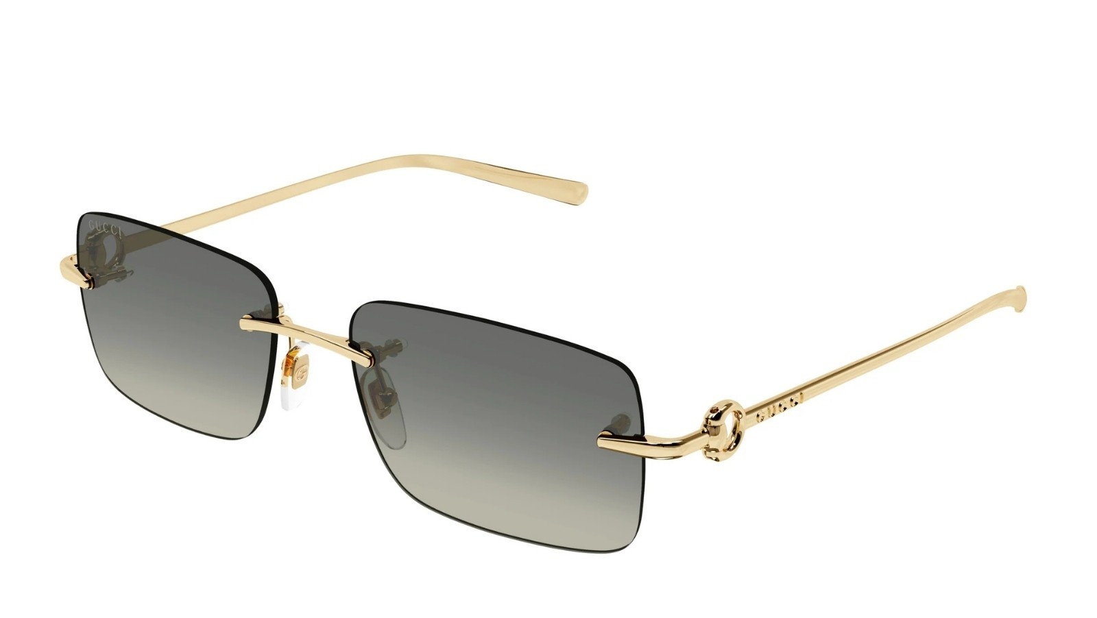 Occhiali da sole uomo Luxury Gucci GG1703S 005 gold gold grey nuova collezione