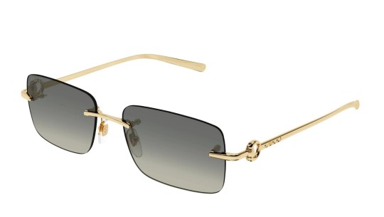 Occhiali da sole uomo Luxury Gucci GG1703S 005 gold gold grey nuova collezione