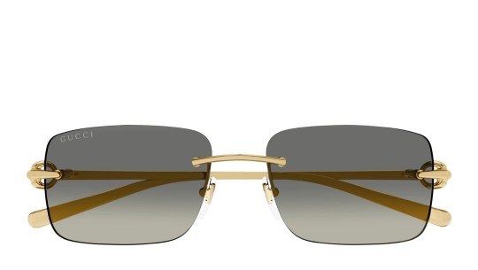 Occhiali da sole uomo Luxury Gucci GG1703S 005 gold gold grey nuova collezione