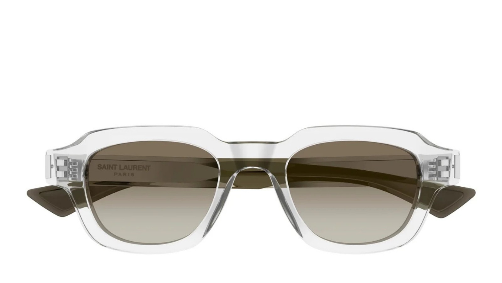 Occhiali da sole unisex Luxury Saint Laurent SL 791 004 crystal crystal green nuova collezione