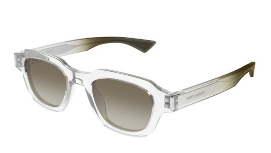 Occhiali da sole unisex Luxury Saint Laurent SL 791 004 crystal crystal green nuova collezione