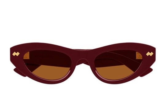 Occhiali da sole donna Luxury Bottega Veneta BV1350S 005 burgundy burgundy bro nuova collezione
