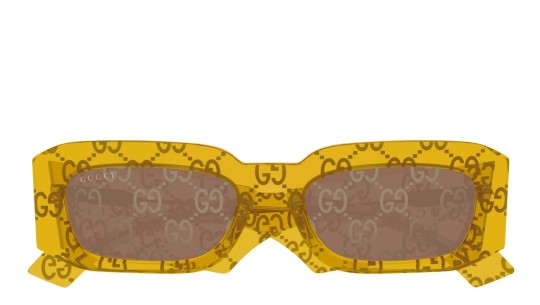 Occhiali da sole uomo Luxury Gucci GG1426S 007 yellow yellow brown nuova collezione