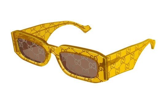 Occhiali da sole uomo Luxury Gucci GG1426S 007 yellow yellow brown nuova collezione