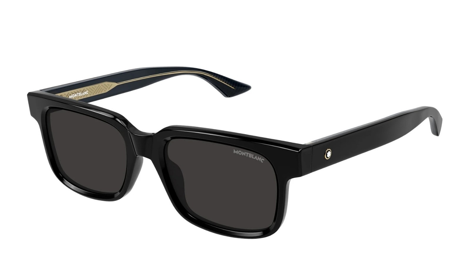 Occhiali da sole uomo Luxury Montblanc MB0383S 001 black black grey nuova collezione