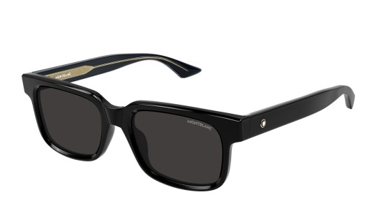 Occhiali da sole uomo Luxury Montblanc MB0383S 001 black black grey nuova collezione