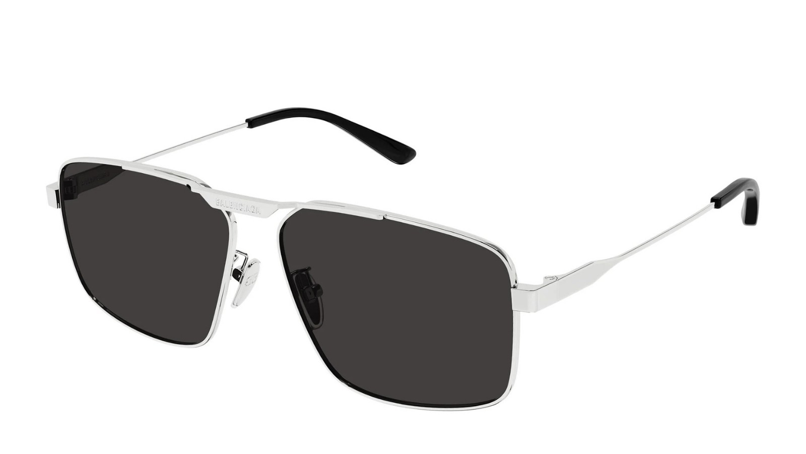 Occhiali da sole uomo Luxury Balenciaga BB0418SK 002 silver silver grey nuova collezione