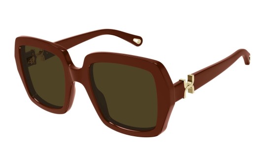 Occhiali da sole donna Luxury Chloé CH0301S 004 burgundy burgundy bro nuova collezione