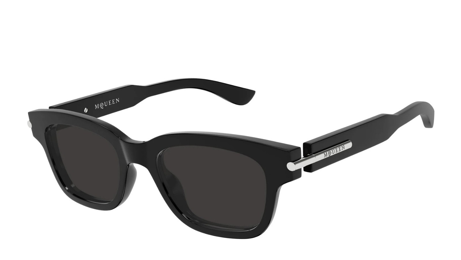 Occhiali da sole unisex Luxury Alexander Mcqueen AM0497S 001 black black grey nuova collezione