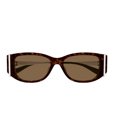 Alexander Mcqueen AM0494SA 002 havana silver brown