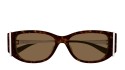 Occhiali da sole donna Luxury Alexander Mcqueen AM0494SA 002 havana silver brown nuova collezione