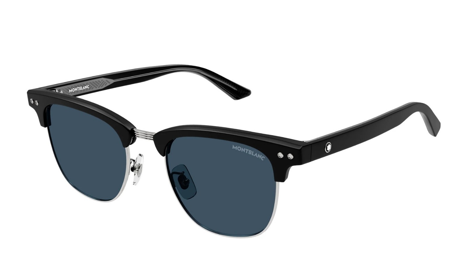 Occhiali da sole uomo Luxury Montblanc MB0382S 002 black black blue nuova collezione