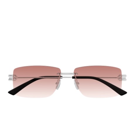 Bottega Veneta BV1126S 007 silver silver red