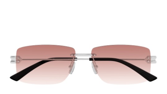 Occhiali da sole uomo Luxury Bottega Veneta BV1126S 007 silver silver red nuova collezione