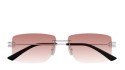 Occhiali da sole uomo Luxury Bottega Veneta BV1126S 007 silver silver red nuova collezione